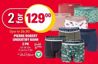 Coop Extra Pierre robert undertøy barn 2 pk tilbud