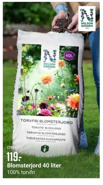 Europris Blomsterjord 40 liter tilbud