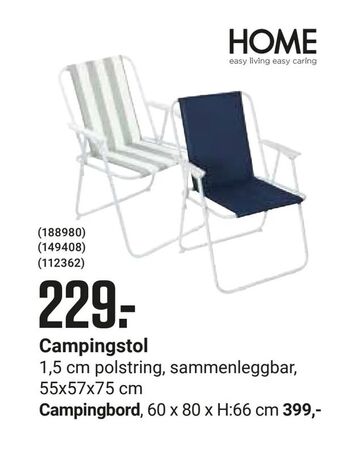 Europris Campingstol tilbud