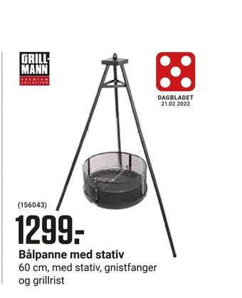 Europris Bålpanne med stativ tilbud