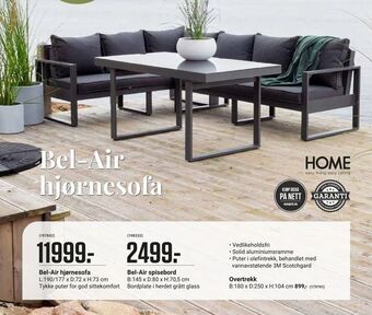 Europris Bel-Air hjørnesofa tilbud