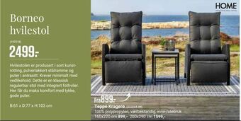 Europris Borneo hvilestol tilbud