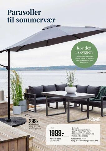 Europris Parasoll Bello tilbud