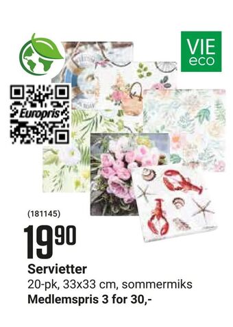 Europris Servietter tilbud