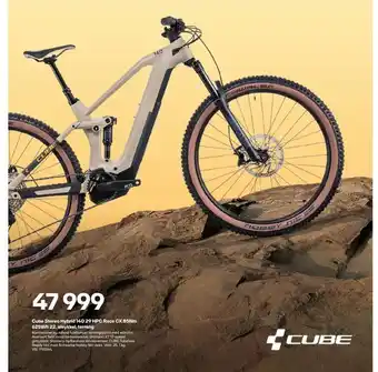 XXL Sport Cube Stereo Hybrid 140 29 HPC Race CX 85Nm 625Wh 22, elsykkel, terreng tilbud