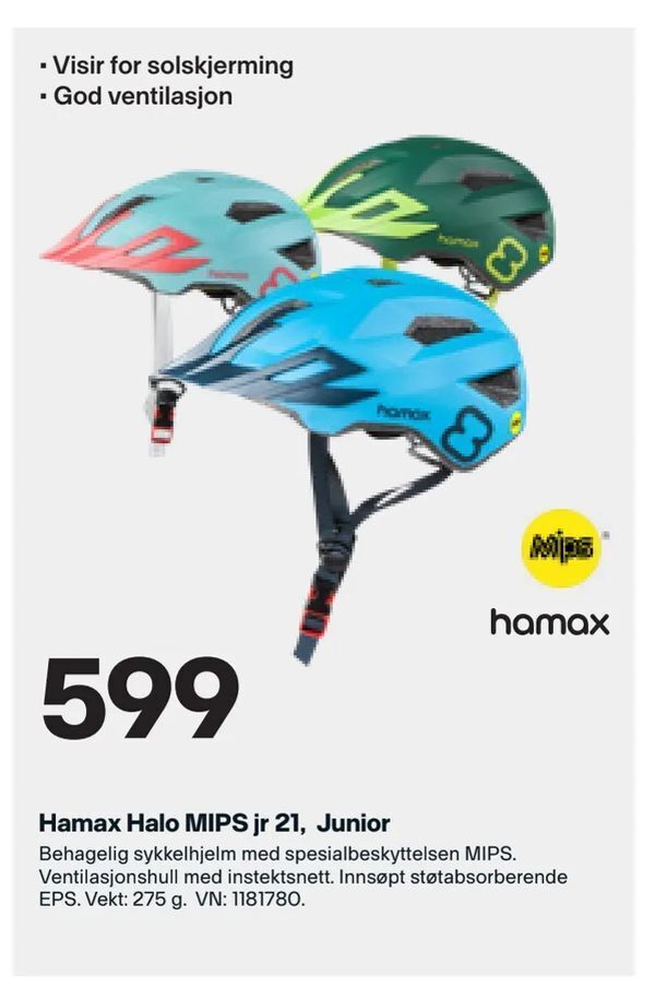 XXL Sport Hamax Halo MIPS jr 21, Junior tilbud