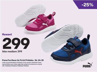 XXL Sport Puma Fun Racer Ac Ps/inf Fritidsko, Str. 24-35 tilbud