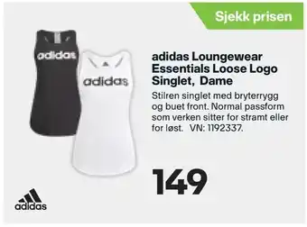 XXL Sport adidas Loungewear Essentials Loose Logo Singlet, Dame tilbud