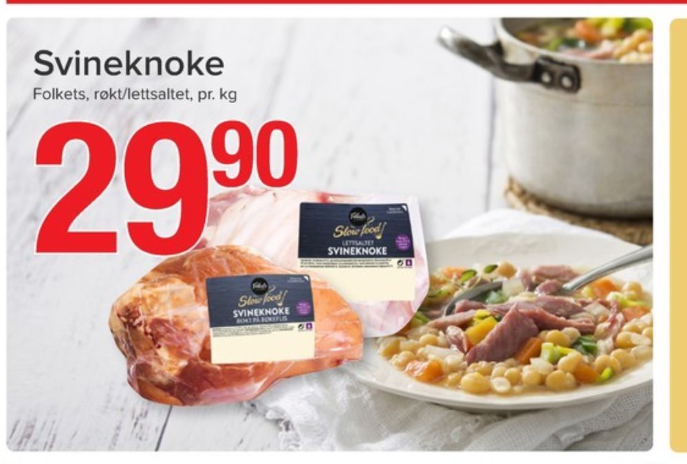 Spar Folkets svineknoker tilbud