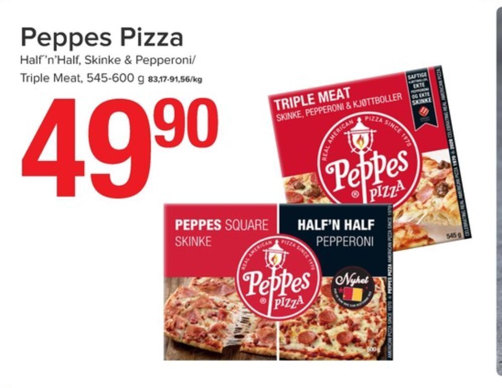 Spar Peppes pizza pizza tilbud