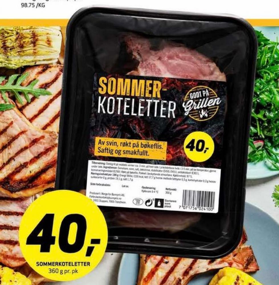 Bunnpris Ukjent koteletter tilbud