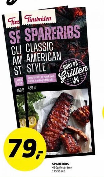 Bunnpris Finsbråten spareribs tilbud