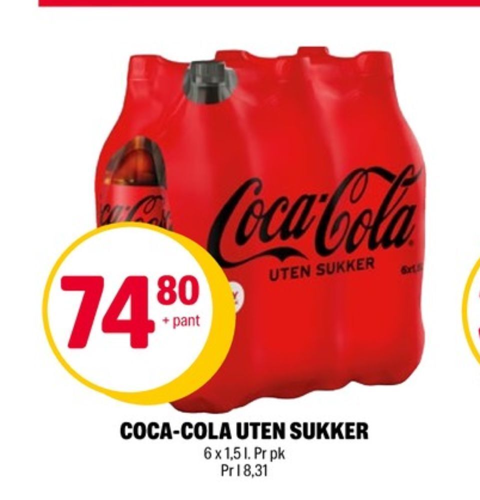 Coop Extra Coca-cola zero brus tilbud