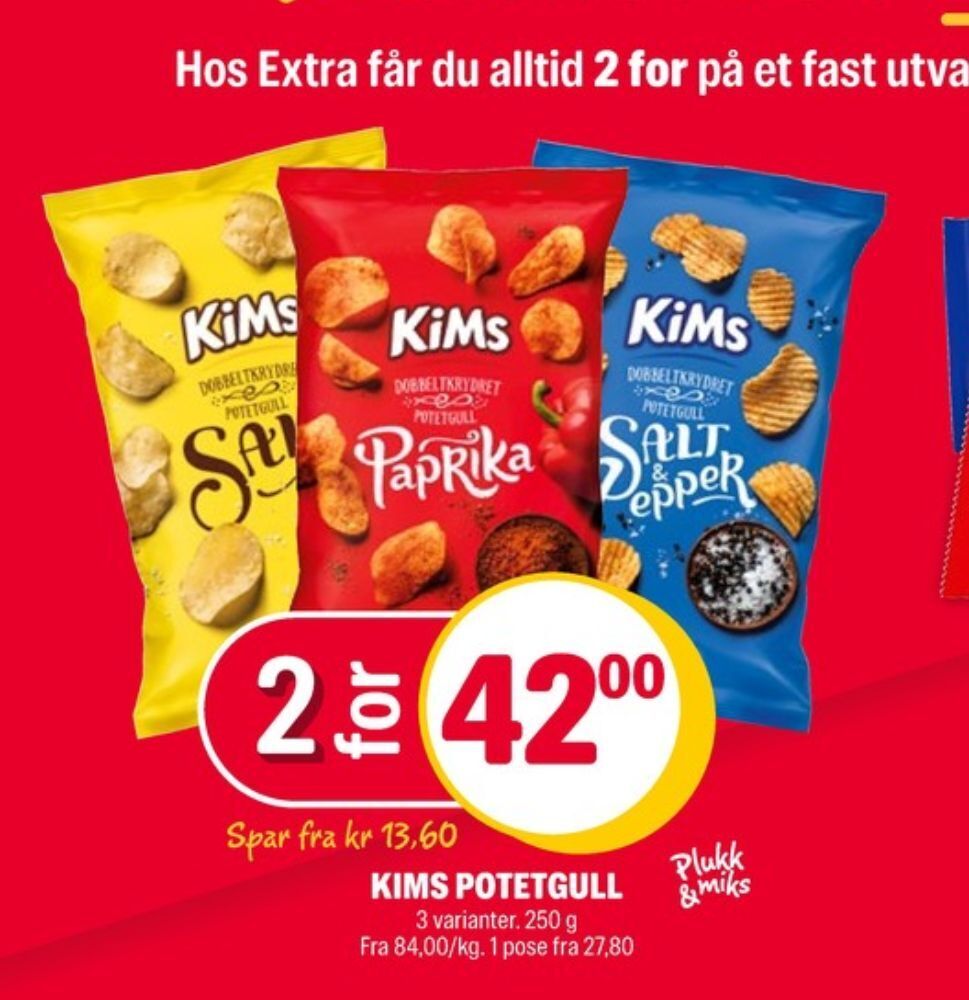 Coop Extra Kims chips tilbud