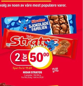 Coop Extra Stratos sjokoladeplate tilbud