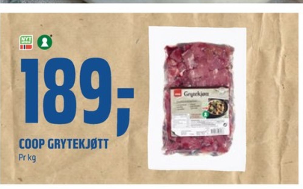 Coop Obs Coop storfekjøtt tilbud