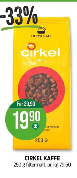 Kiwi Cirkel kaffe formalet tilbud