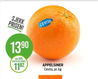 Kiwi Cevita appelsiner tilbud