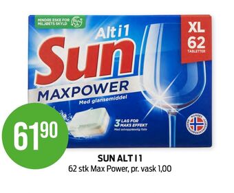 Kiwi Sun maskinoppvask - tabs tilbud