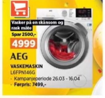 POWER Aeg vaskemaskin tilbud