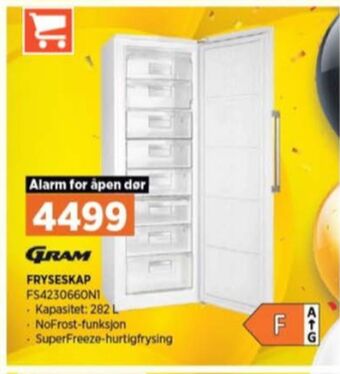 POWER Gram fryseskap tilbud