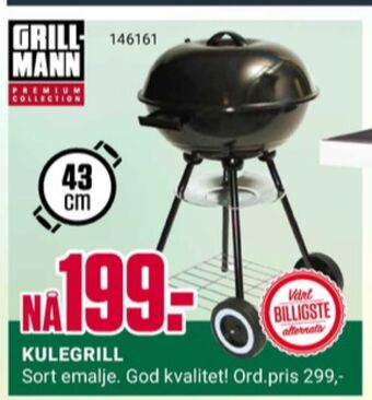 Europris Grillman kulegrill tilbud