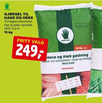 jem & fix Gjødsel til hage og hekk tilbud