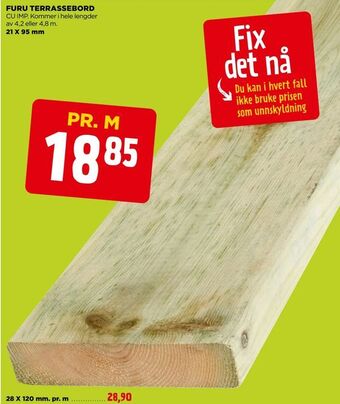 jem & fix Furu terrassebord tilbud