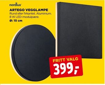 jem & fix Artego vegglampe tilbud