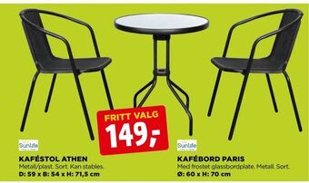 jem & fix Kaféstol athen tilbud