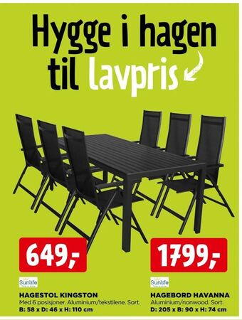 jem & fix Hagebord havanna tilbud