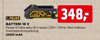 jem & fix Batteri 18 v tilbud