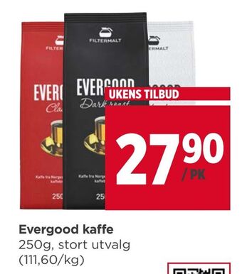 Meny Evergood kaffe tilbud