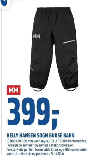 Coop Obs Helly hansen sogn bukse barn tilbud