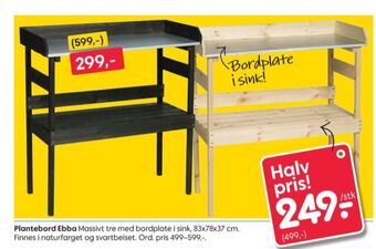 Rusta Ukjent plantebord tilbud