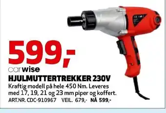 Bilxtra hjulmuttertrekker 230V tilbud