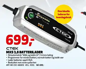 MXS 3,8 batterilader