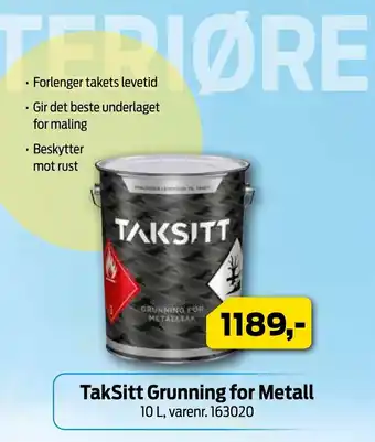 Mal Proff Taksitt grunning for metall tilbud