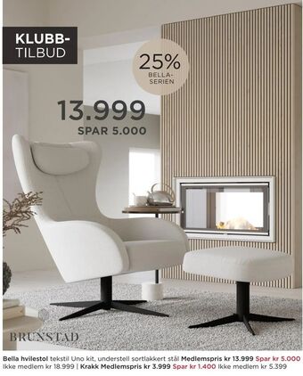 Møbelringen Bella hvilestol tilbud
