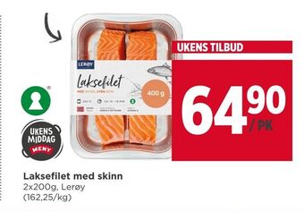 Meny Laksefilet med skinn tilbud