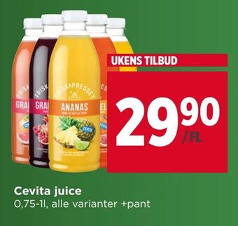 Meny Cevita juice tilbud