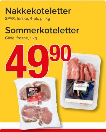 Spar Nakkekoteletter tilbud