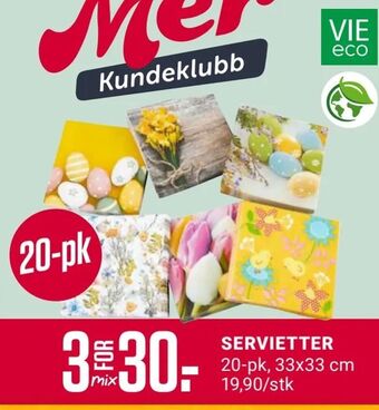 Europris Servietter tilbud