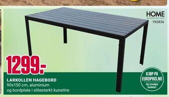 Europris Larkollen hagebord tilbud