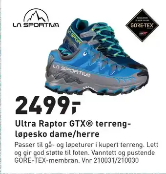 Intersport Ultra Raptor GTX® terreng løpesko dame/herre tilbud