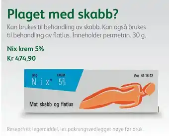 Vitusapotek Nix krem 5% tilbud