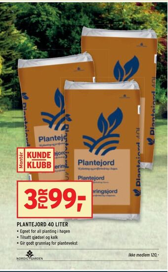 Montér Plantejord 40 liter tilbud