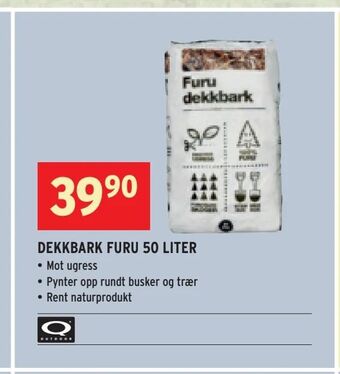 Montér Dekkbark furu 50 liter tilbud