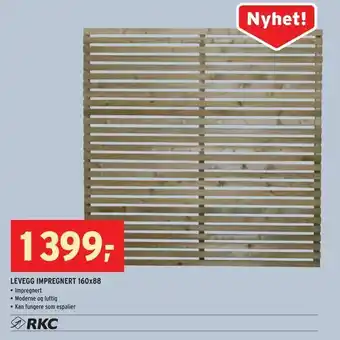 Montér LEVEGG IMPREGNERT 160x88 tilbud