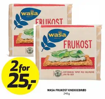 Bunnpris Wasa frukost knekkebrød tilbud